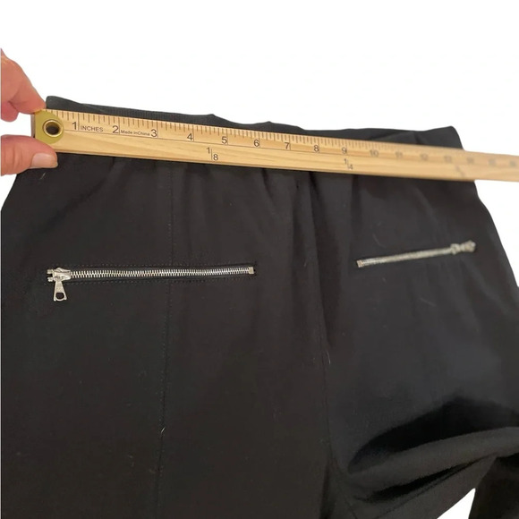 Rag & Bone Annie Silver Zip Ankle Pants Black size:10 - Picture 6 of 9